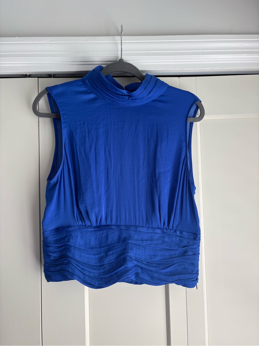 fab'rik Sleeveless High-Neck Tank in Royal Blue